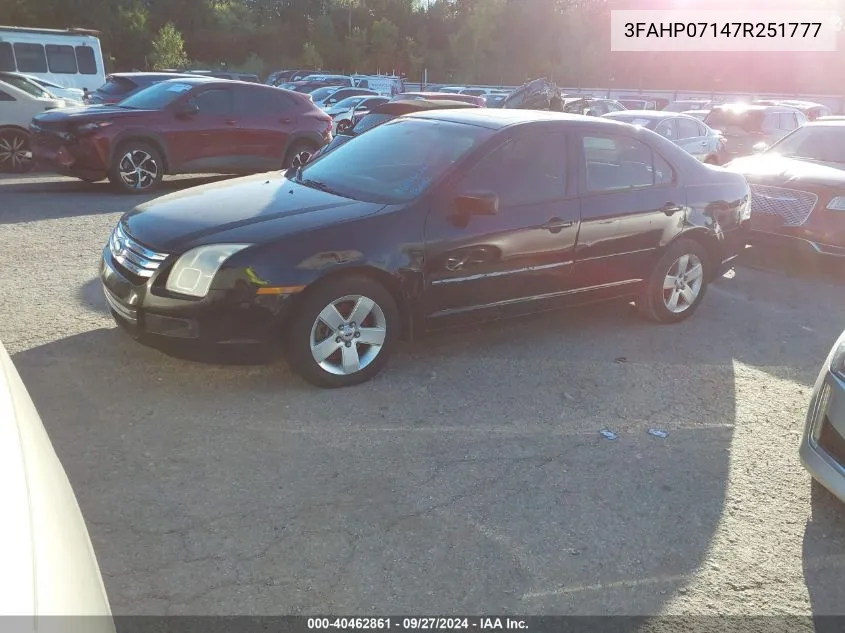 3FAHP07147R251777 2007 Ford Fusion Se