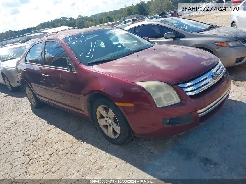 3FAHP07Z77R241170 2007 Ford Fusion Se