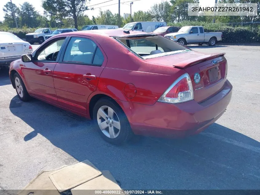 3FAHP07Z27R261942 2007 Ford Fusion Se