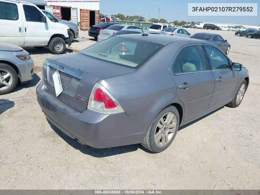 3FAHP02107R279552 2007 Ford Fusion Sel