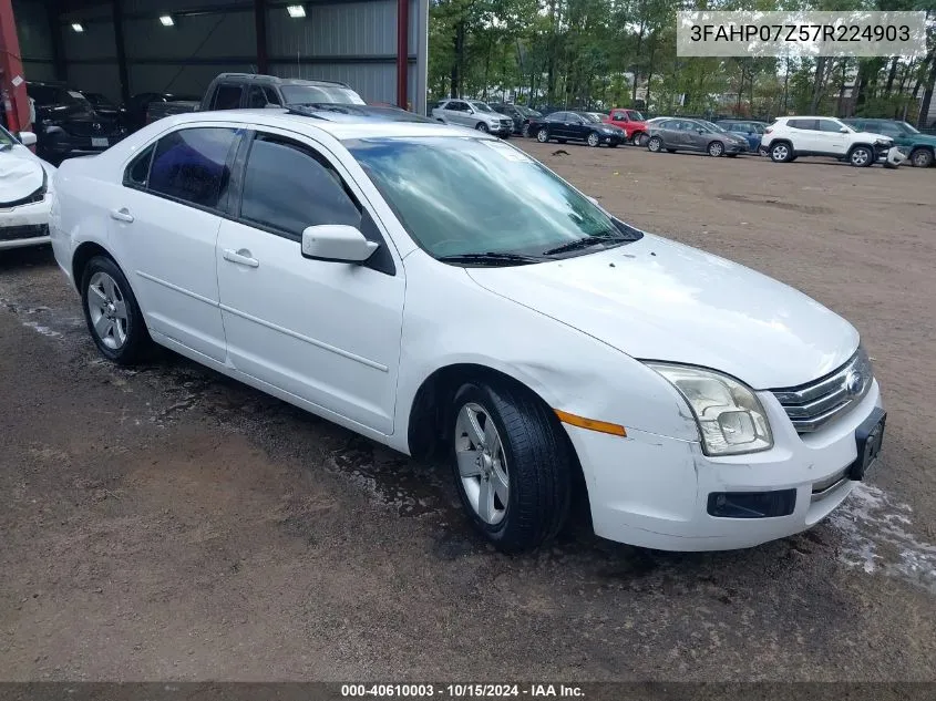 2007 Ford Fusion Se VIN: 3FAHP07Z57R224903 Lot: 40610003