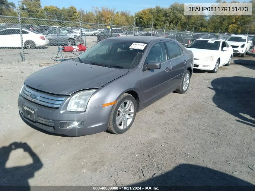 3FAHP08117R151473 2007 Ford Fusion Sel