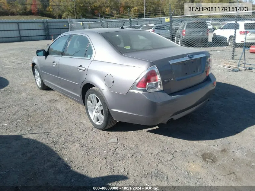 3FAHP08117R151473 2007 Ford Fusion Sel