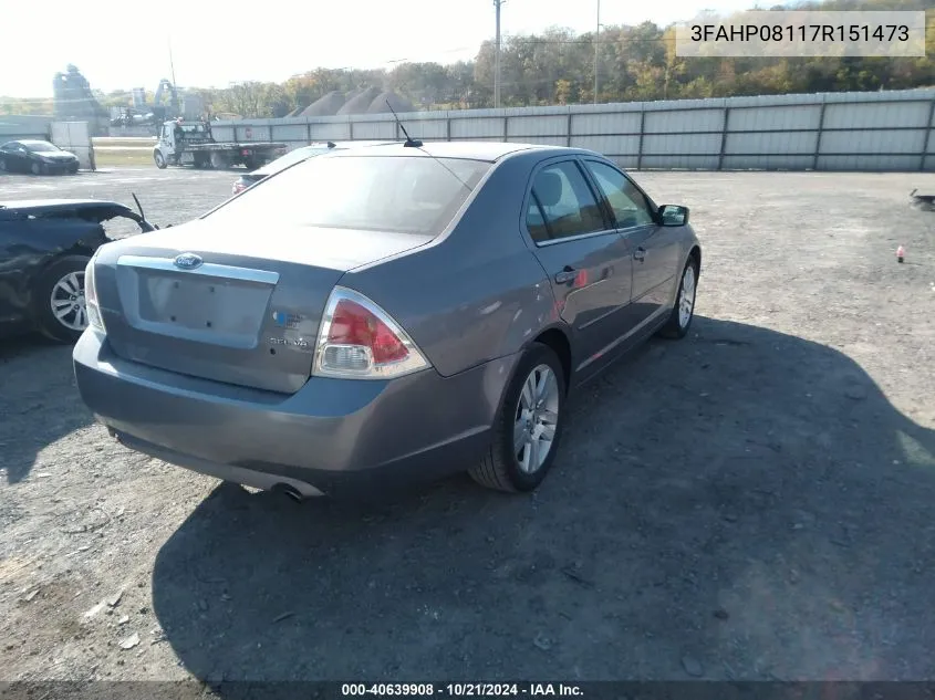 3FAHP08117R151473 2007 Ford Fusion Sel