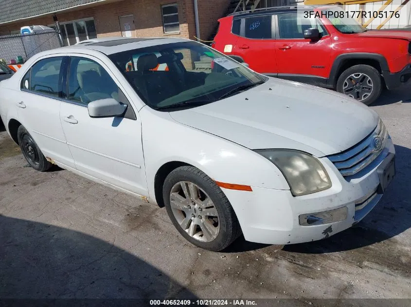 2007 Ford Fusion Sel VIN: 3FAHP08177R105176 Lot: 40652409