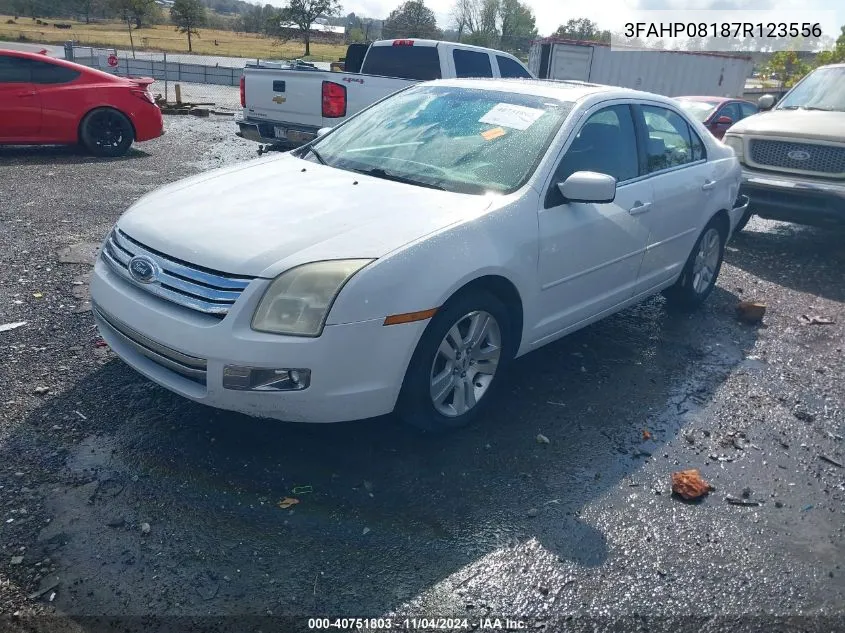 2007 Ford Fusion Sel VIN: 3FAHP08187R123556 Lot: 40751803