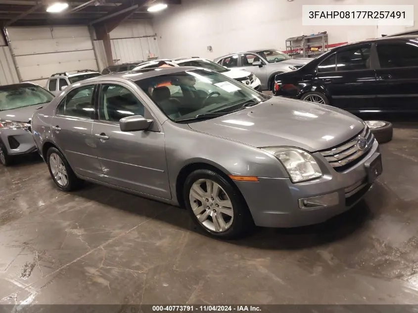 2007 Ford Fusion Sel VIN: 3FAHP08177R257491 Lot: 40773791