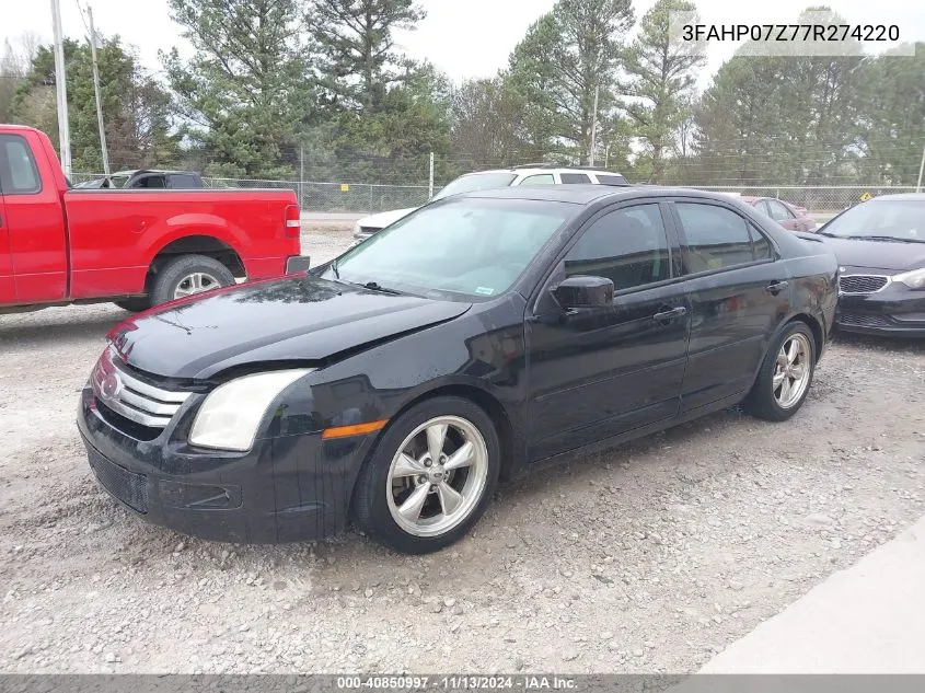 3FAHP07Z77R274220 2007 Ford Fusion Se