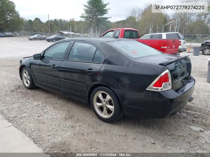 3FAHP07Z77R274220 2007 Ford Fusion Se