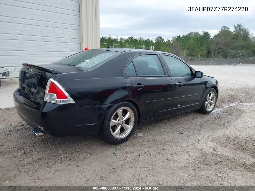 3FAHP07Z77R274220 2007 Ford Fusion Se