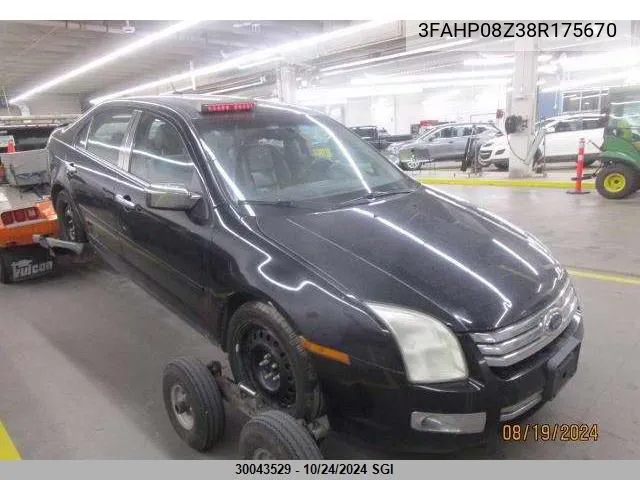 2008 Ford Fusion Sel VIN: 3FAHP08Z38R175670 Lot: 30043529