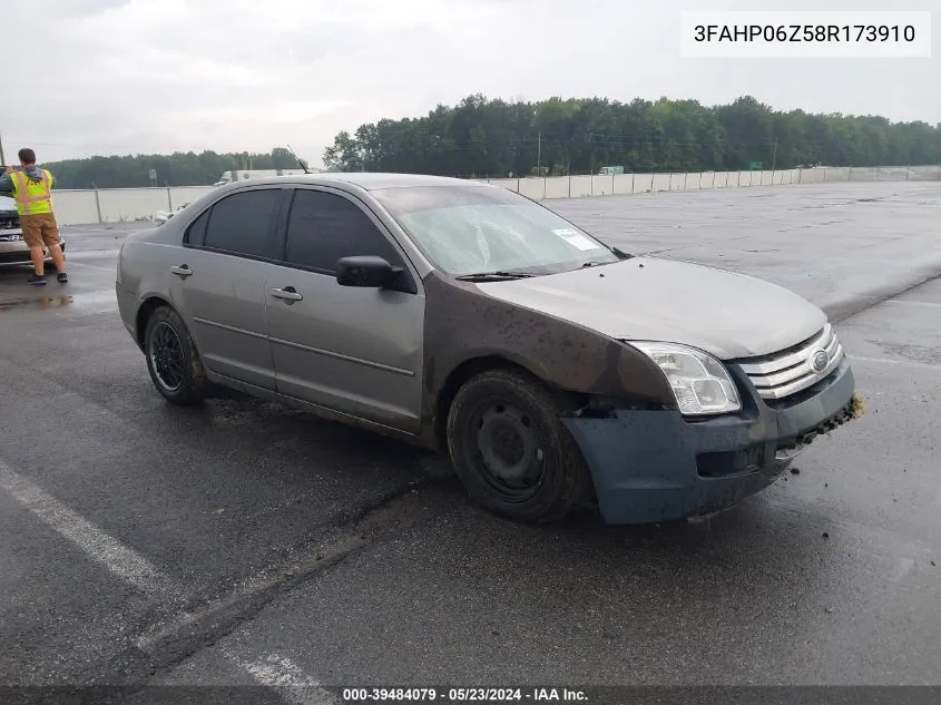 2008 Ford Fusion S VIN: 3FAHP06Z58R173910 Lot: 39484079