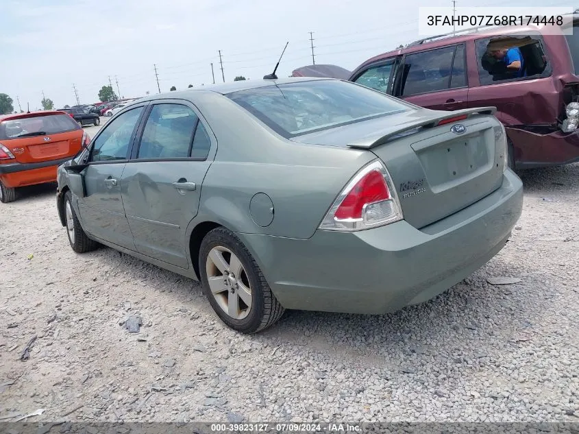 2008 Ford Fusion Se VIN: 3FAHP07Z68R174448 Lot: 39823127