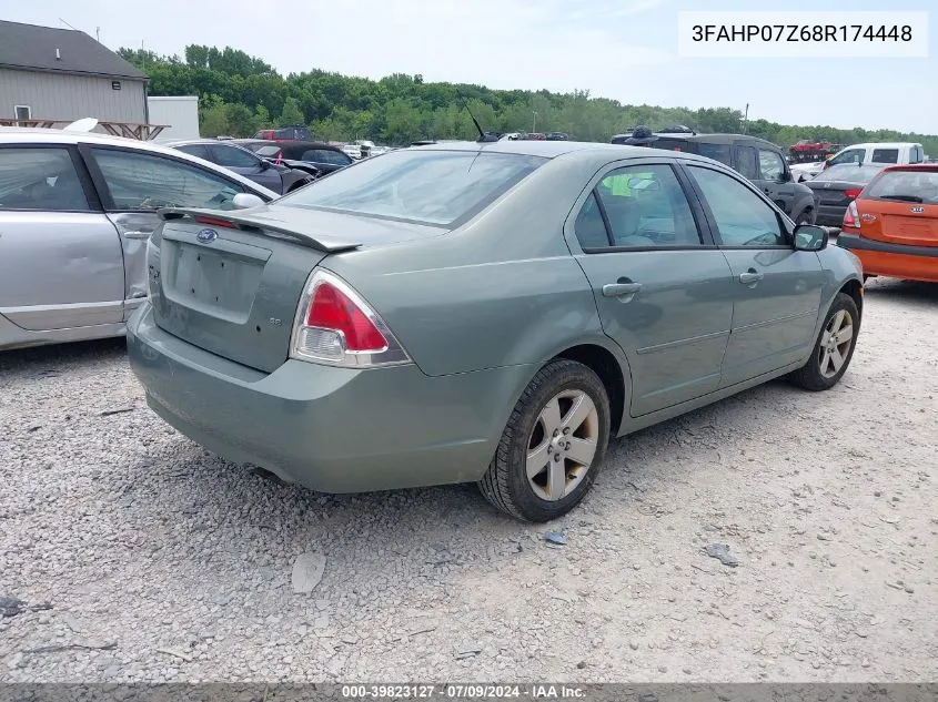 2008 Ford Fusion Se VIN: 3FAHP07Z68R174448 Lot: 39823127