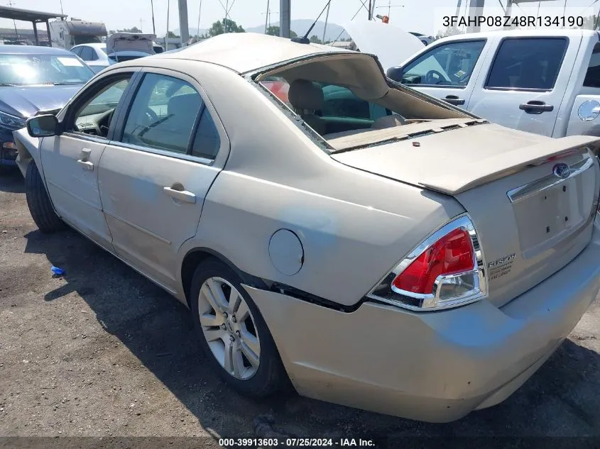 3FAHP08Z48R134190 2008 Ford Fusion Sel