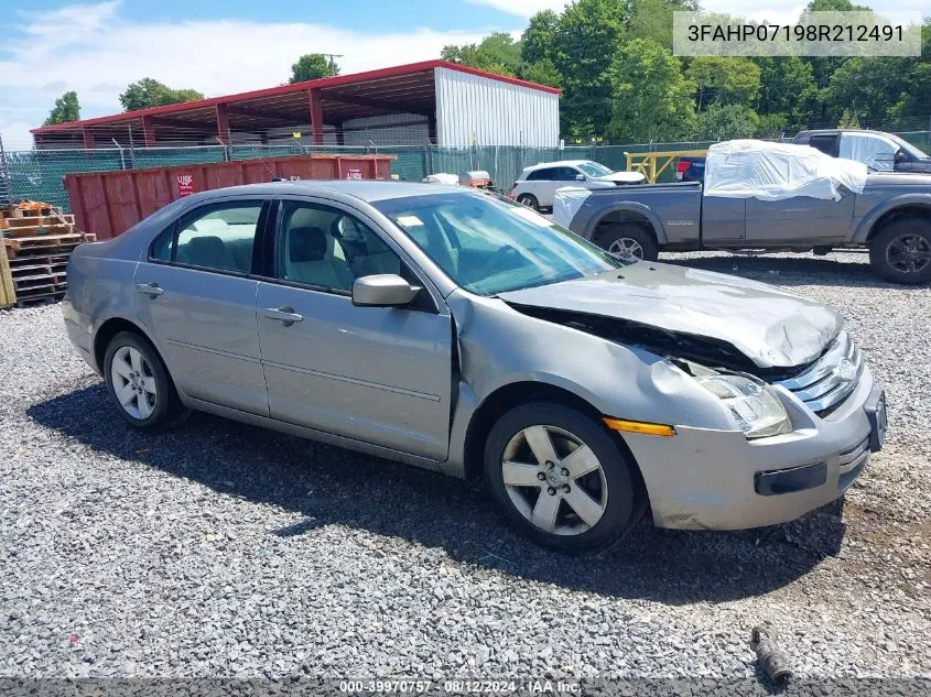 3FAHP07198R212491 2008 Ford Fusion Se