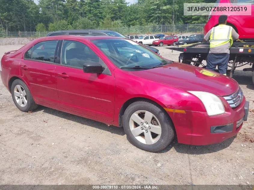 2008 Ford Fusion Se VIN: 3FAHP07Z88R120519 Lot: 39979110