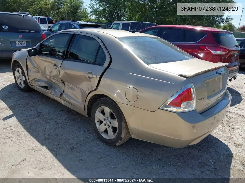 3FAHP07Z38R124929 2008 Ford Fusion Se