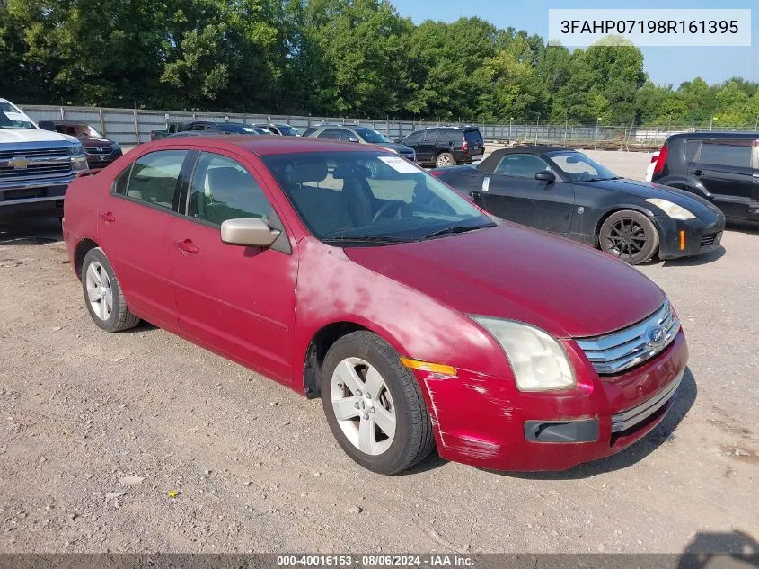 2008 Ford Fusion Se VIN: 3FAHP07198R161395 Lot: 40016153