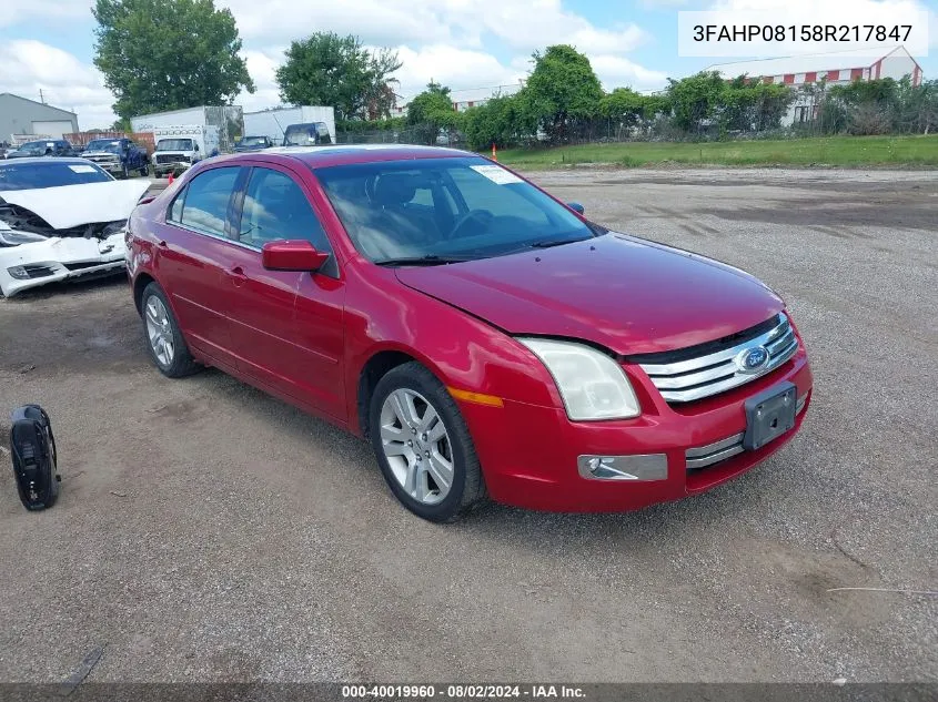 3FAHP08158R217847 2008 Ford Fusion Sel