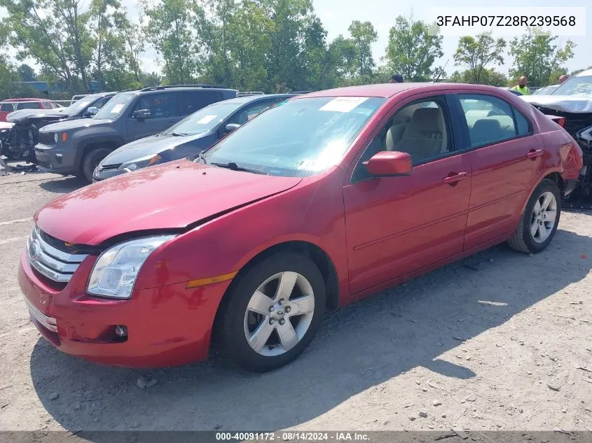 3FAHP07Z28R239568 2008 Ford Fusion Se