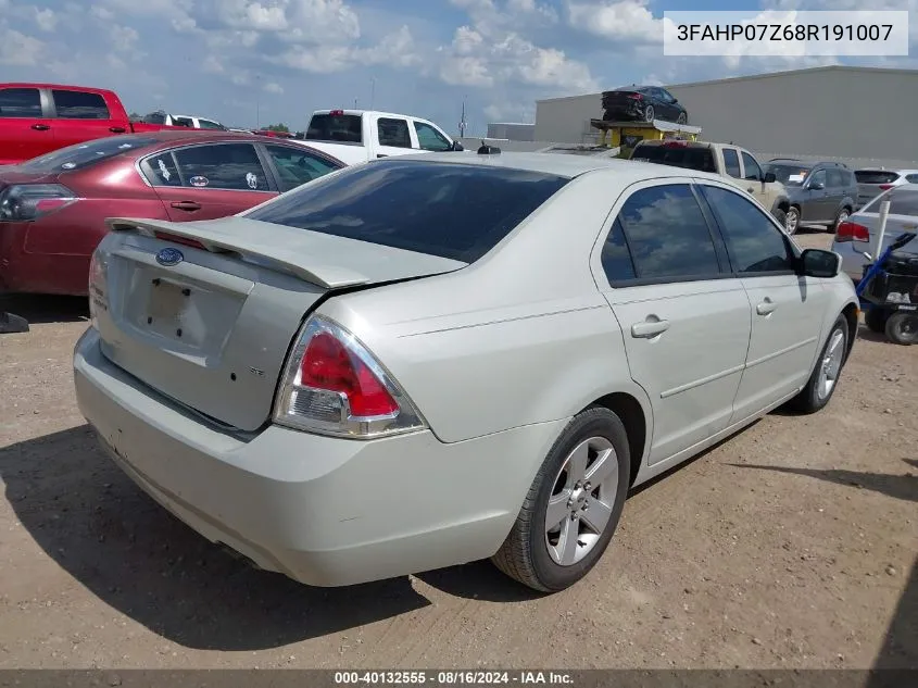 3FAHP07Z68R191007 2008 Ford Fusion Se