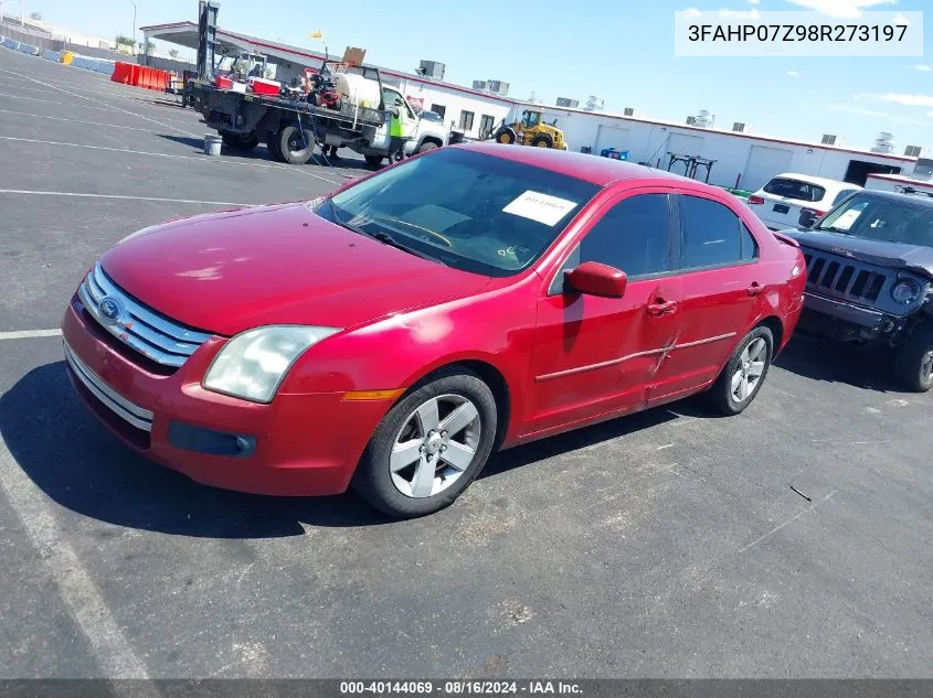 2008 Ford Fusion Se VIN: 3FAHP07Z98R273197 Lot: 40144069