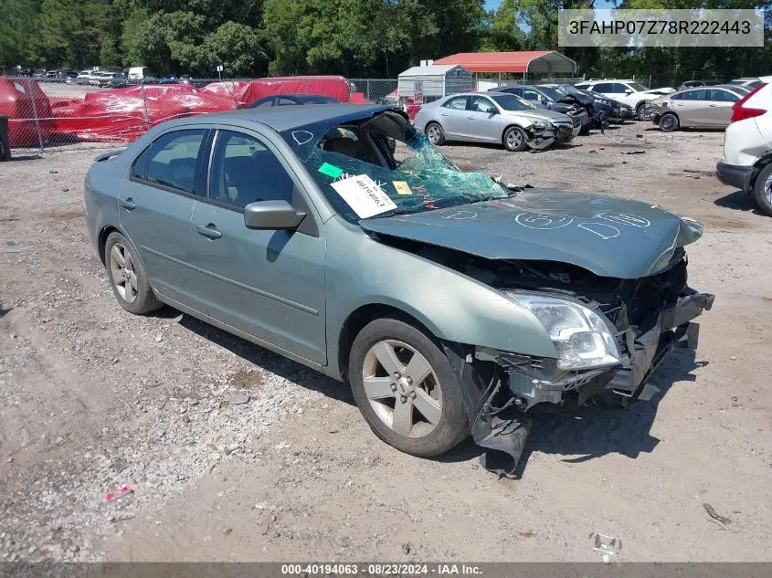 3FAHP07Z78R222443 2008 Ford Fusion Se