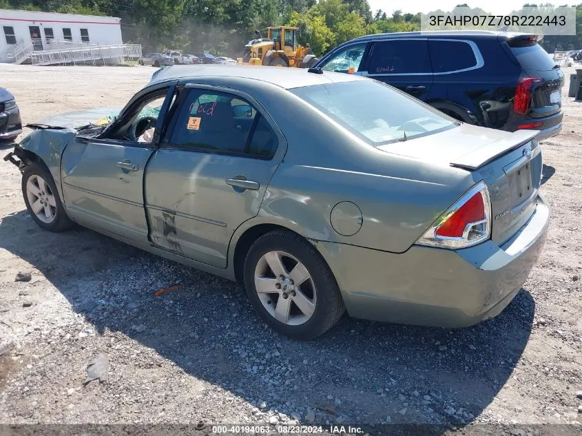 3FAHP07Z78R222443 2008 Ford Fusion Se