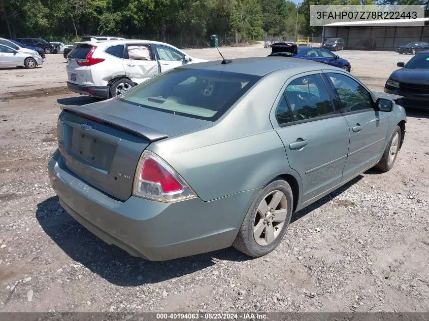 3FAHP07Z78R222443 2008 Ford Fusion Se