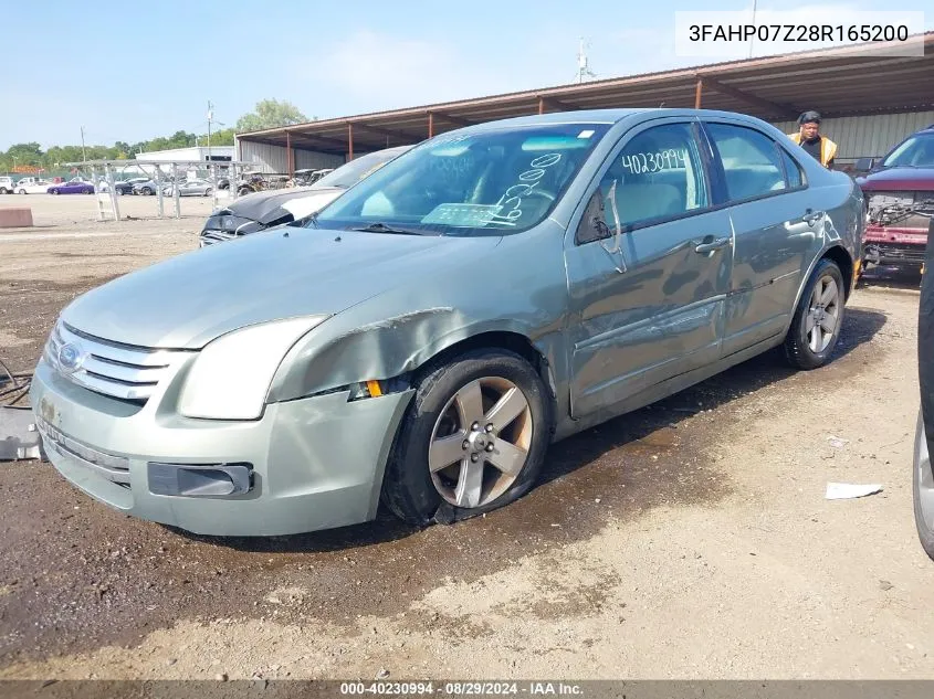 2008 Ford Fusion Se VIN: 3FAHP07Z28R165200 Lot: 40230994