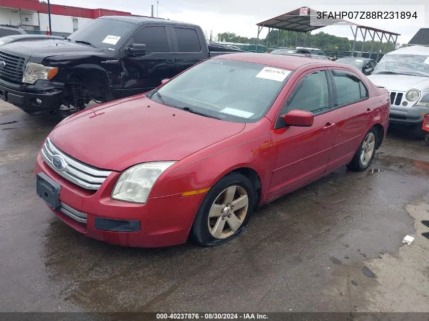 3FAHP07Z88R231894 2008 Ford Fusion Se