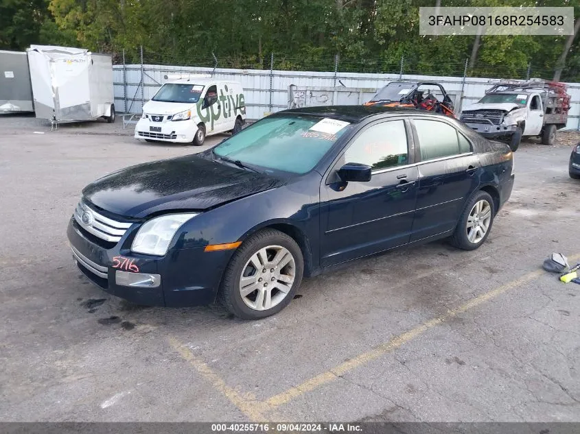 2008 Ford Fusion Sel VIN: 3FAHP08168R254583 Lot: 40255716