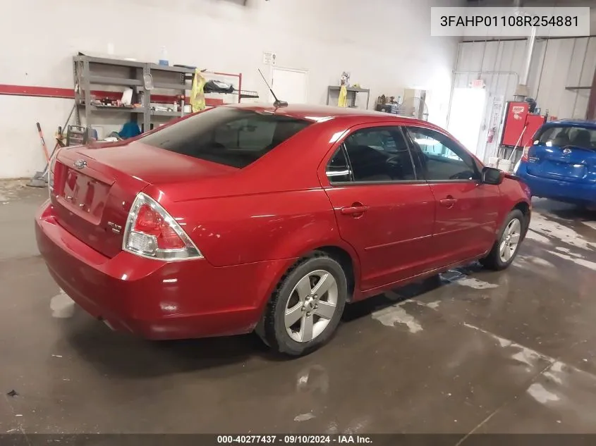 3FAHP01108R254881 2008 Ford Fusion Se