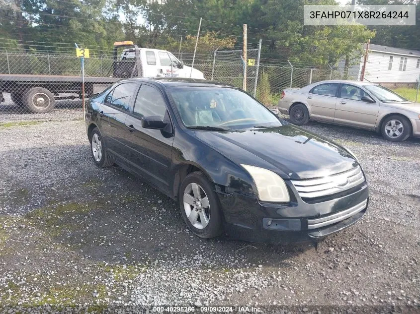 2008 Ford Fusion Se VIN: 3FAHP071X8R264244 Lot: 40295266