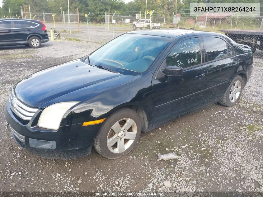 2008 Ford Fusion Se VIN: 3FAHP071X8R264244 Lot: 40295266