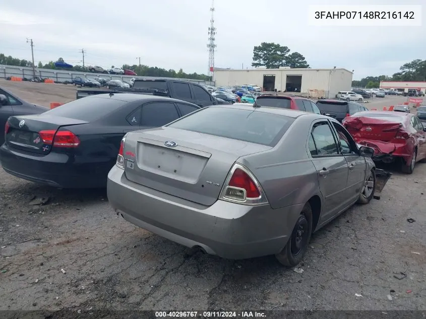 3FAHP07148R216142 2008 Ford Fusion Se