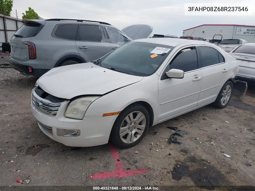 2008 Ford Fusion Sel VIN: 3FAHP08Z68R237546 Lot: 40321848