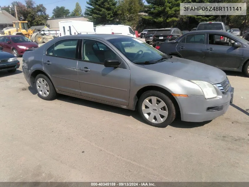 2008 Ford Fusion S VIN: 3FAHP06Z48R111141 Lot: 40345159