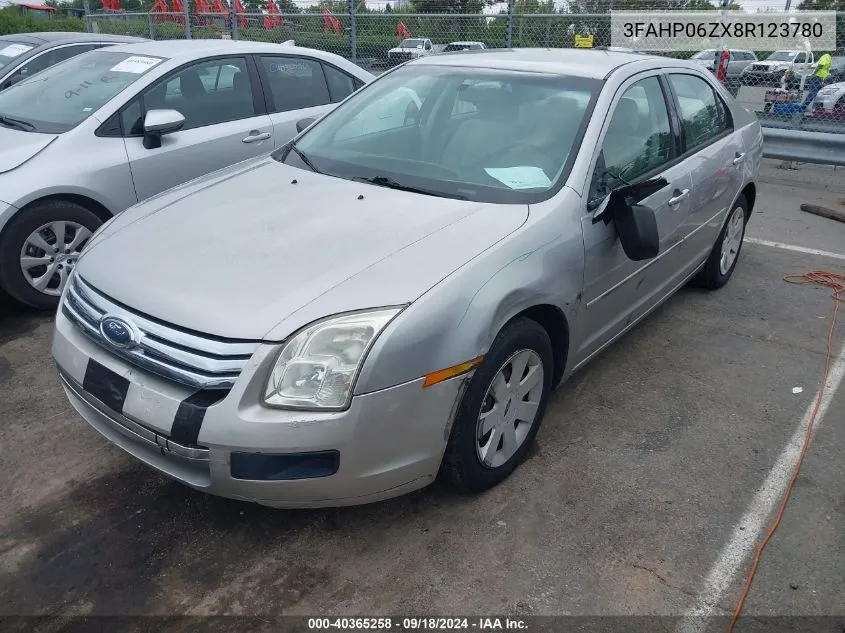 2008 Ford Fusion S VIN: 3FAHP06ZX8R123780 Lot: 40365258