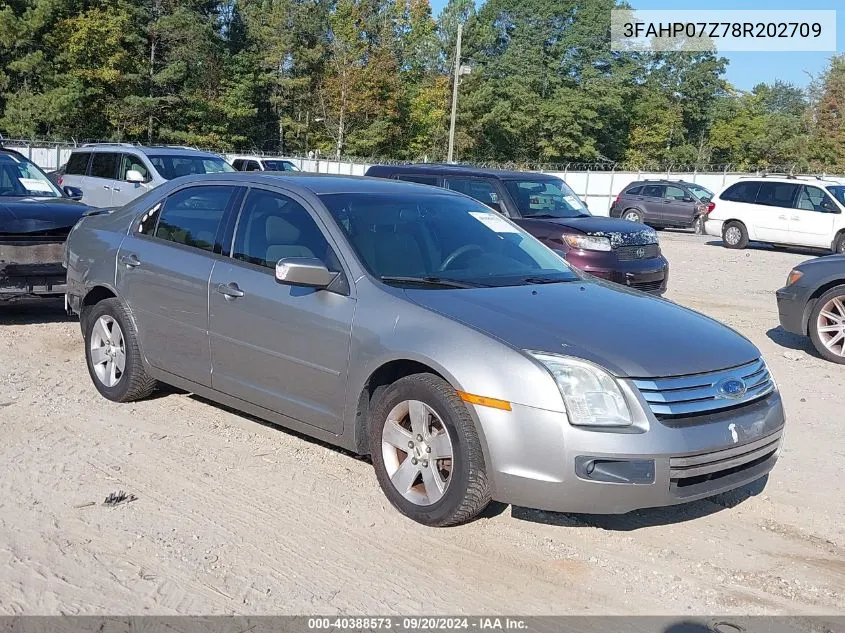 2008 Ford Fusion Se VIN: 3FAHP07Z78R202709 Lot: 40388573