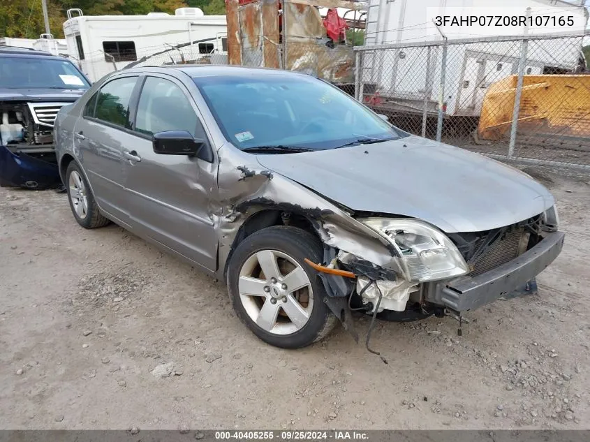 2008 Ford Fusion Se VIN: 3FAHP07Z08R107165 Lot: 40405255