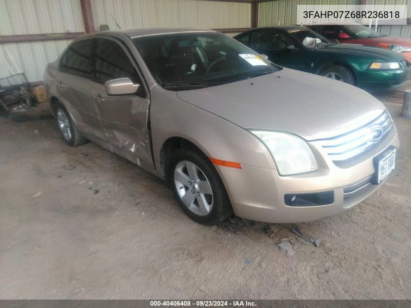 2008 Ford Fusion Se VIN: 3FAHP07Z68R236818 Lot: 40406408