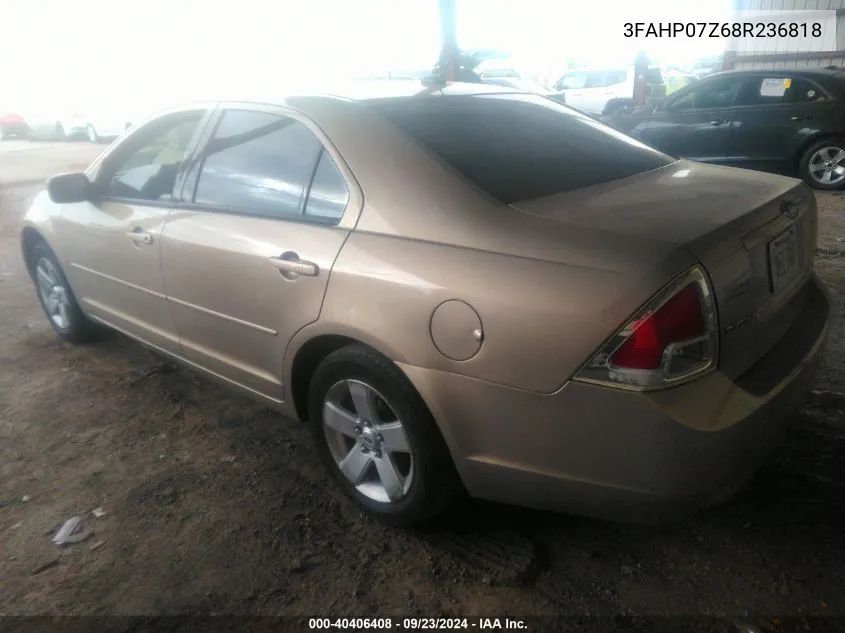 2008 Ford Fusion Se VIN: 3FAHP07Z68R236818 Lot: 40406408