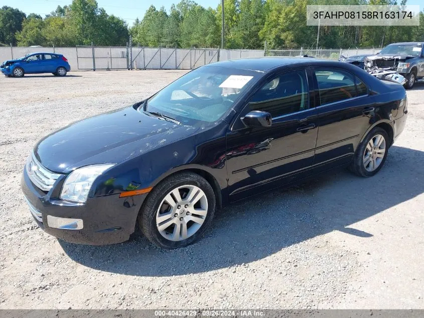 2008 Ford Fusion Sel VIN: 3FAHP08158R163174 Lot: 40426429