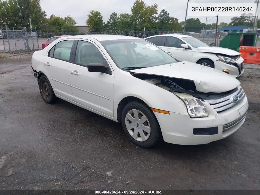 2008 Ford Fusion S VIN: 3FAHP06Z28R146244 Lot: 40428624