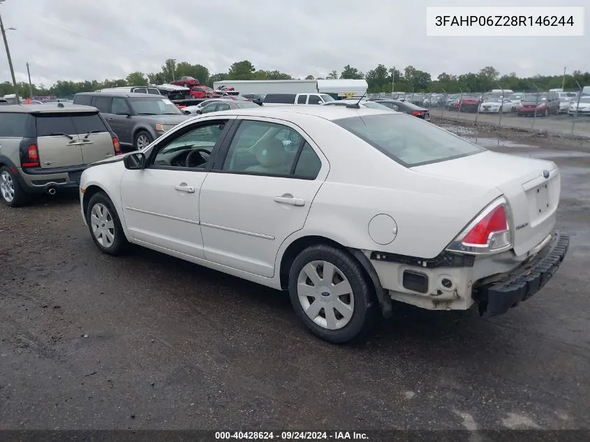 2008 Ford Fusion S VIN: 3FAHP06Z28R146244 Lot: 40428624