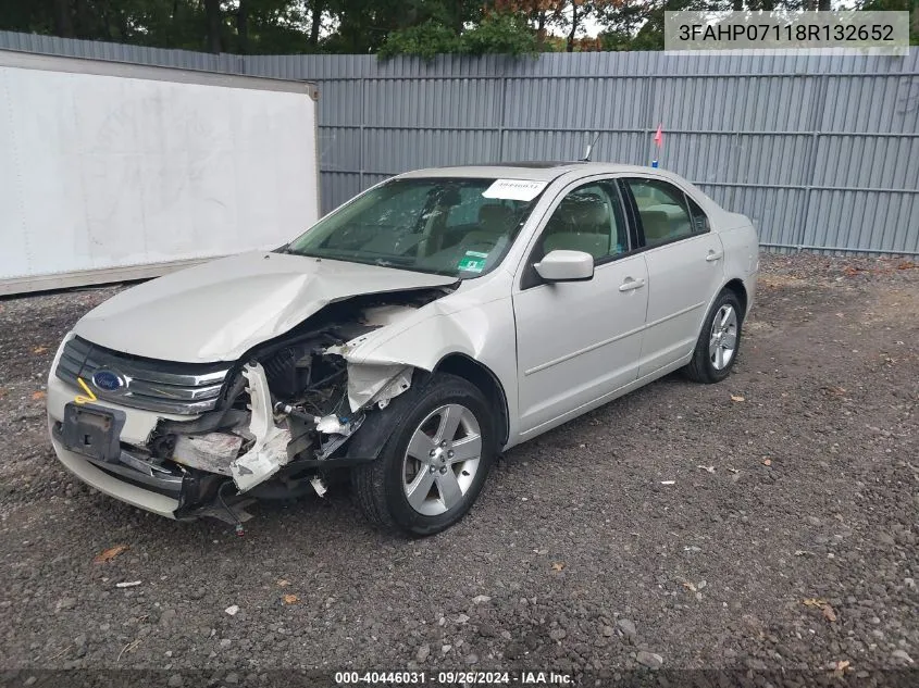 3FAHP07118R132652 2008 Ford Fusion Se