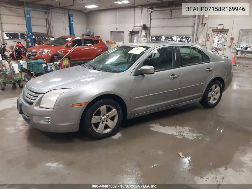 2008 Ford Fusion Se VIN: 3FAHP07158R169946 Lot: 40487857