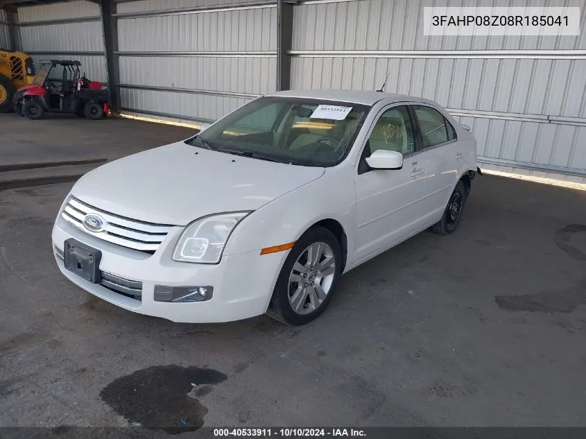 2008 Ford Fusion Sel VIN: 3FAHP08Z08R185041 Lot: 40533911